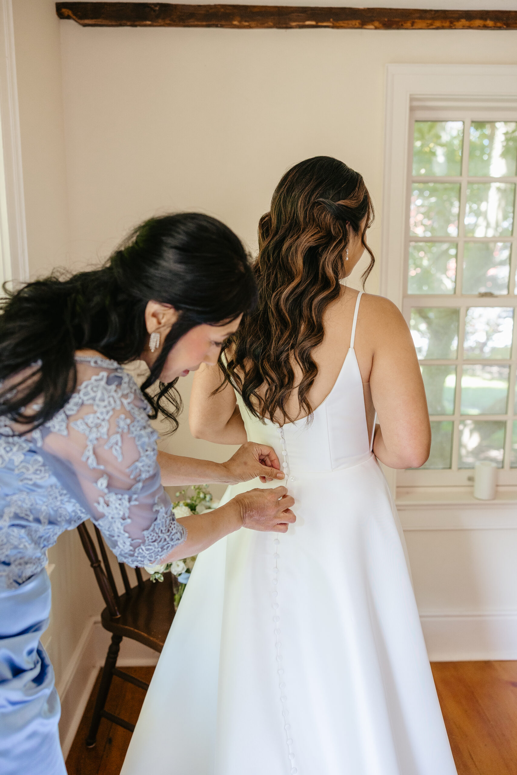 Bride getting ready for Niagara Wedding at Cherry Avenue Farms in Ontario.